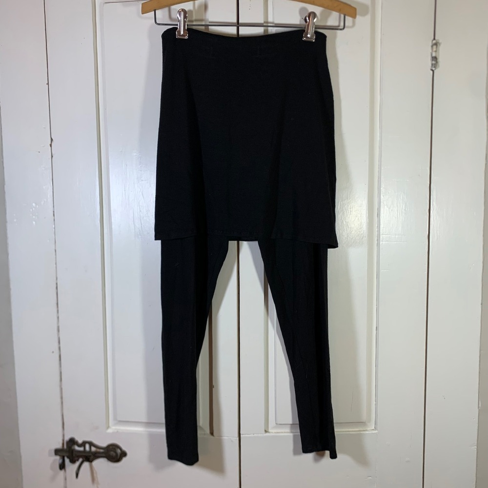 FH Clothing Co Black Skirted Leggings Women Small Rayon Spandex Made in USA